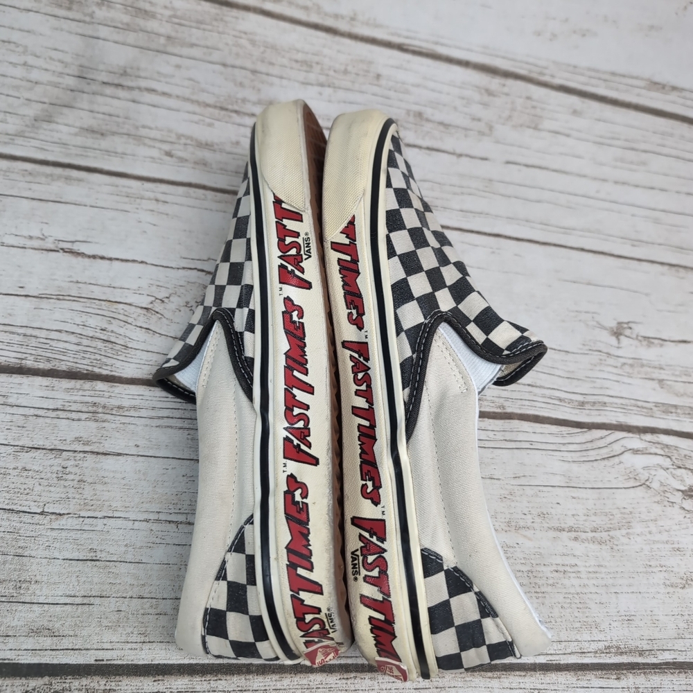 Vans Classic Checkerboard X Fast Times At Ridgemont High Slip On  Men 9 Wmn 10.5 - Picture 7 of 11